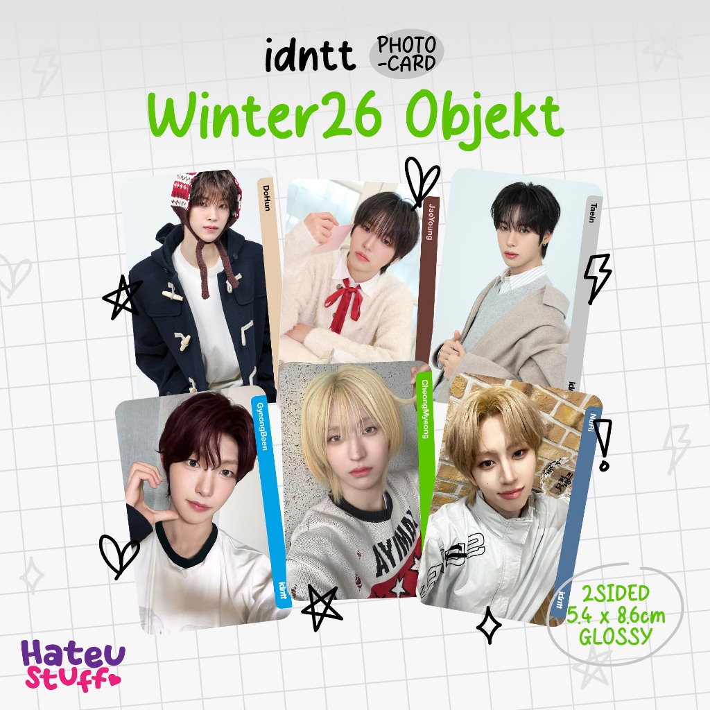 [SET 4-15pcs] idntt Unofficial Photocard Winter26 Objekt
