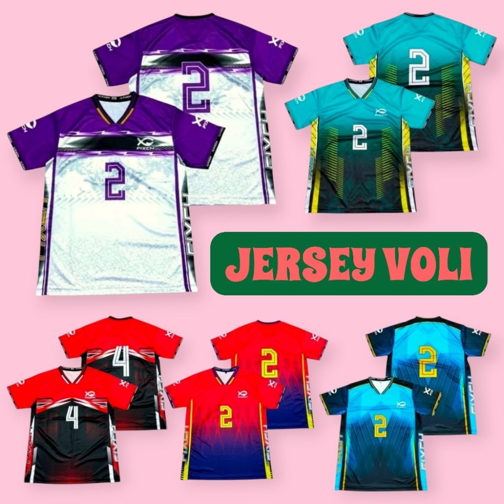 JERSEY LUSINAN VOLI FULL PRINTING JERSEY VOLI 1 LUSIN VOLI JERSEY VOLI LUSINAN TEAM
