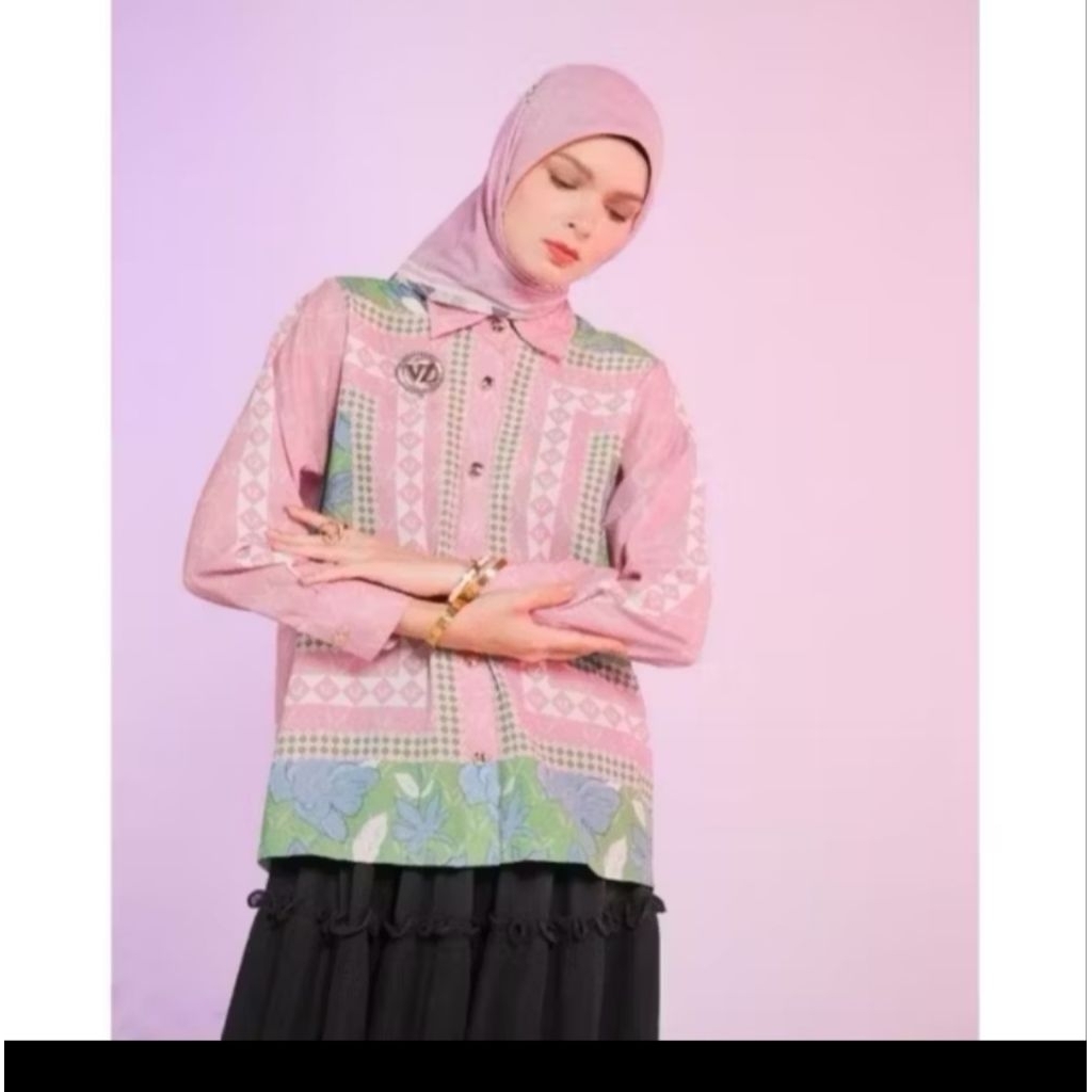 Preloved rosemary top VZ pink + Scarf (SOLD BY IG)