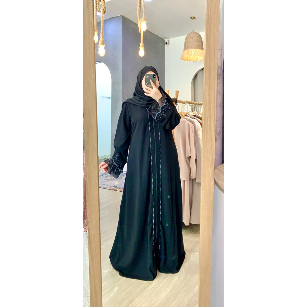 abaya set pasmina premium