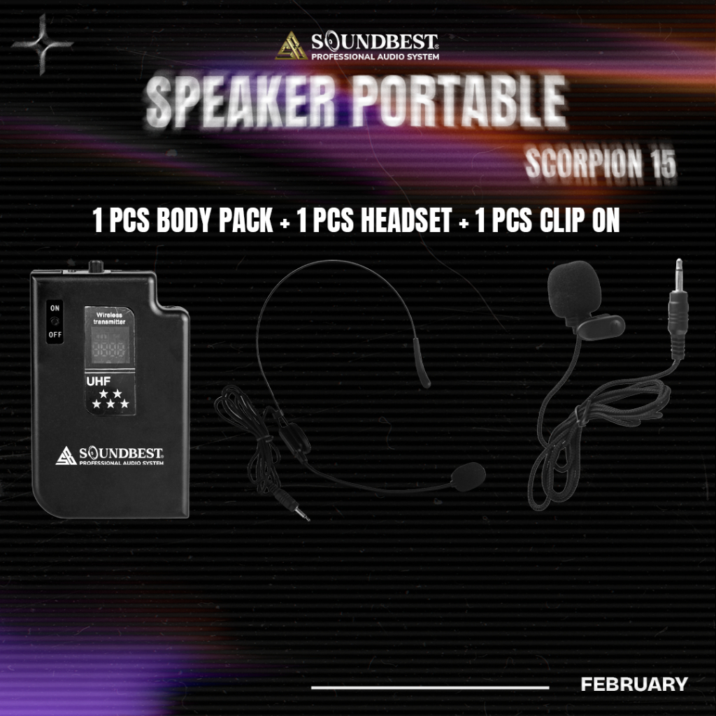SOUNDBEST SPEAKER PORTABLE SCORPION 15 – GARANSI RESMI SOUNDBEST