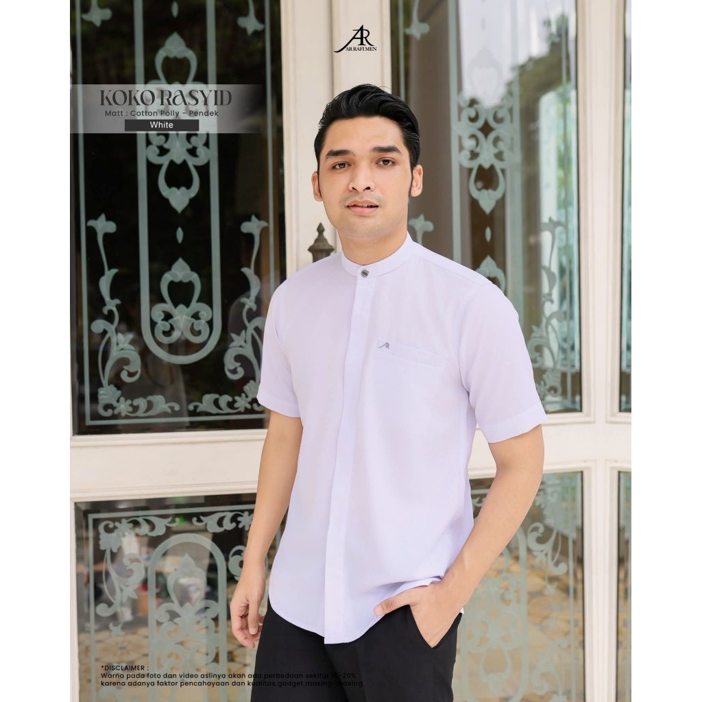 Koko Pendek Polos Koko Arrafi men Koko Polos Pendek Baju Atasan cowok.Atasan cowok pendek