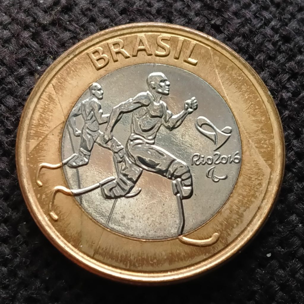 Koin Bimetal Brazil 1 Real 2016 Olympic Games Rio