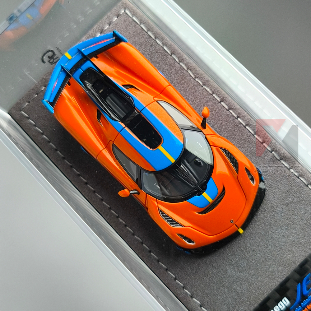 Gryning Model 1:64 Koenigsegg Jesko Attack #7398 Tang Orange/Swedish RESIN Model Car