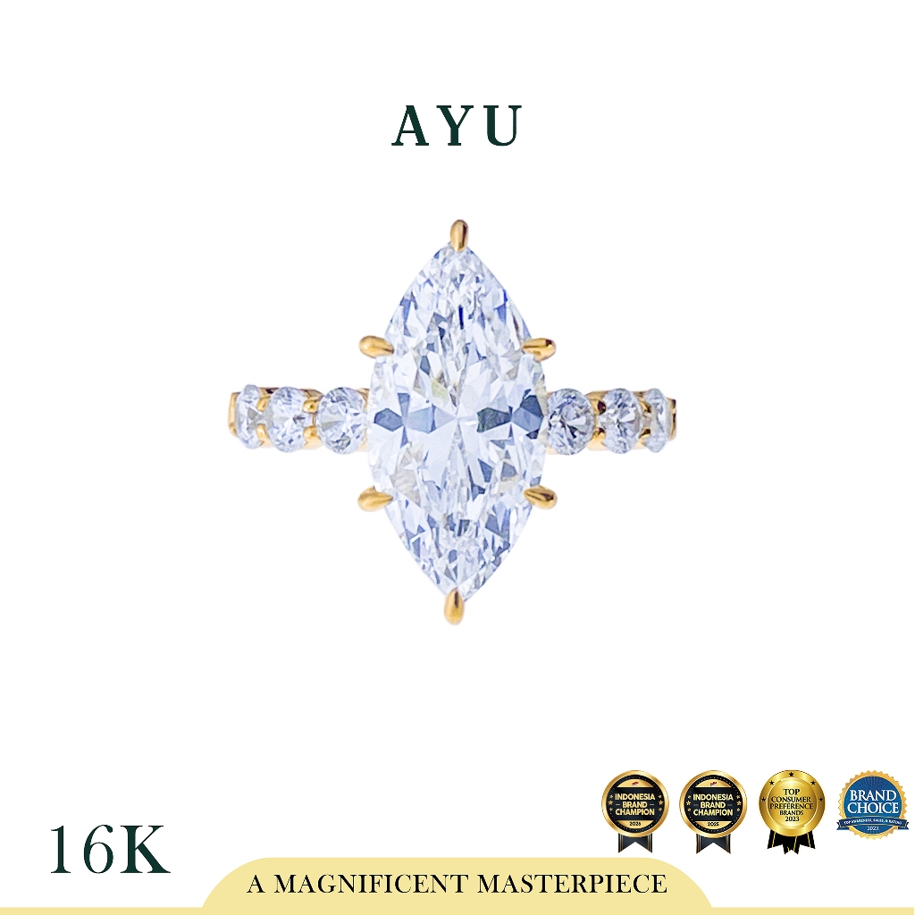 AYU Cincin Emas - The Ayu Selly Ring 16k Yellow Gold