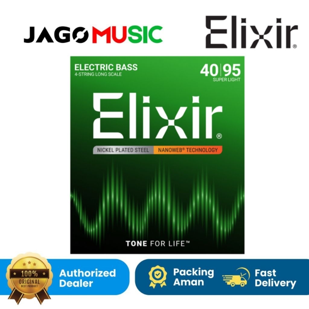 ELIXIR 14002 NANOWEB Plated Senar
Gitar Bass 4 String Elixir Ori 4095