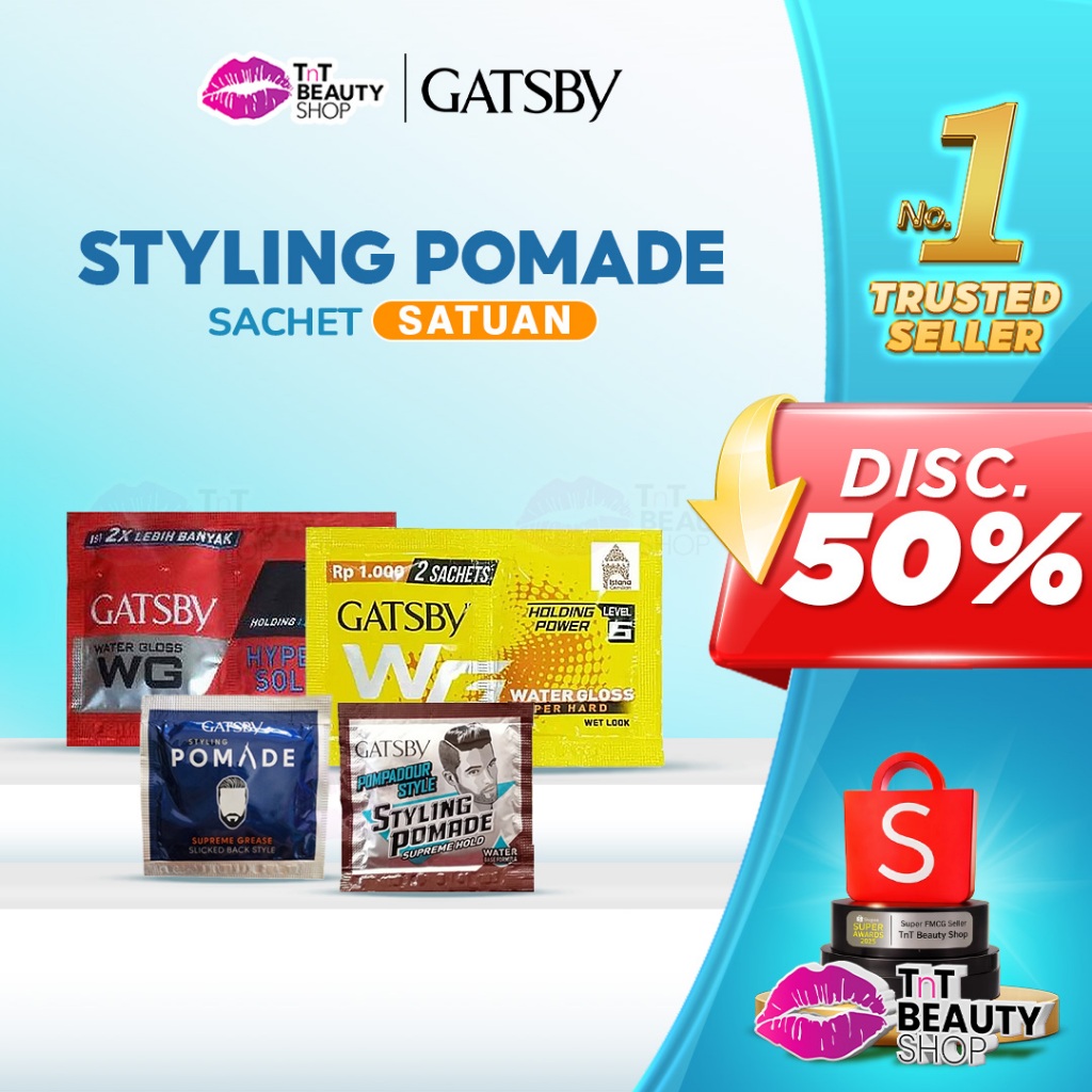 Gatsby Sachet Series | Styling Pomade - Gatsby WG - Gatsby Treatment Hair Cream  | TnT Beauty Shop