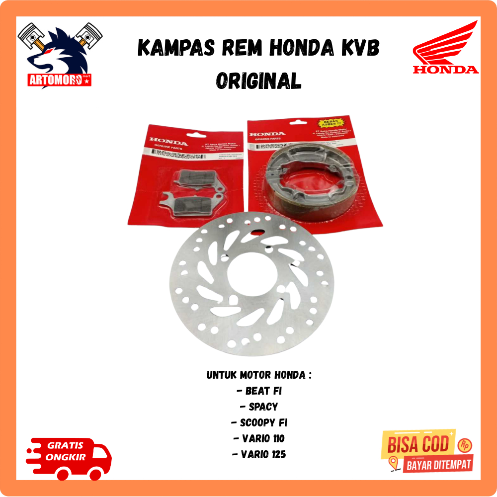 kampas rem honda beat KVB Original