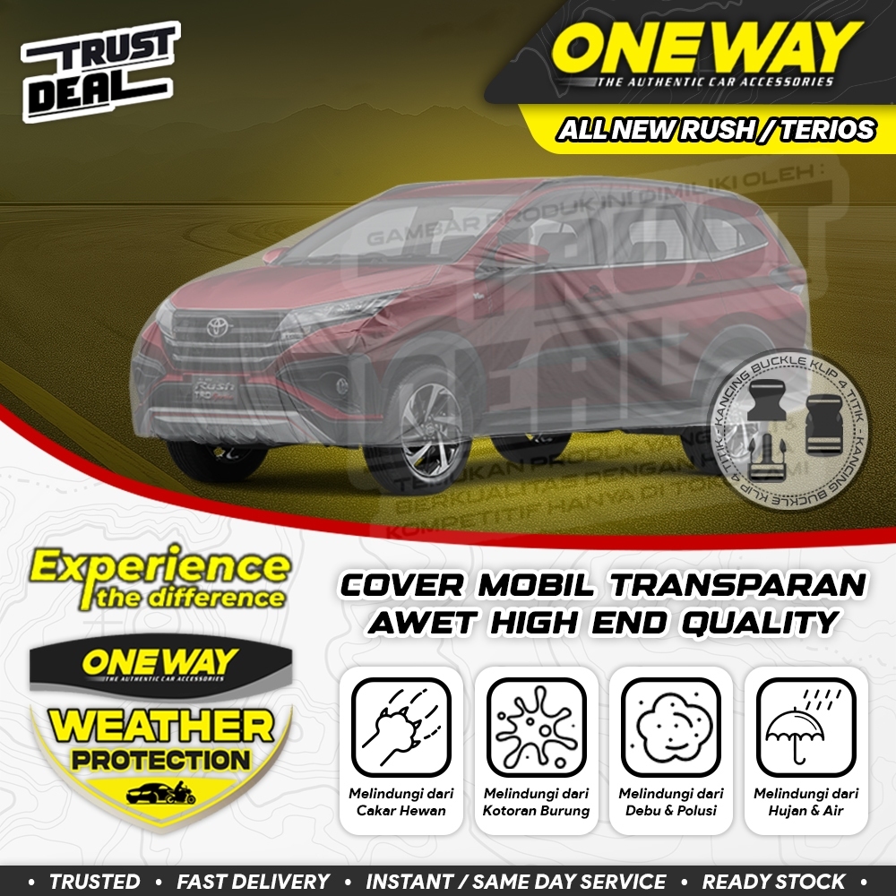 Sarung Cover Mobil Plastik ALL NEW RUSH TERIOS Waterproof Tebal Transparan Anti Air