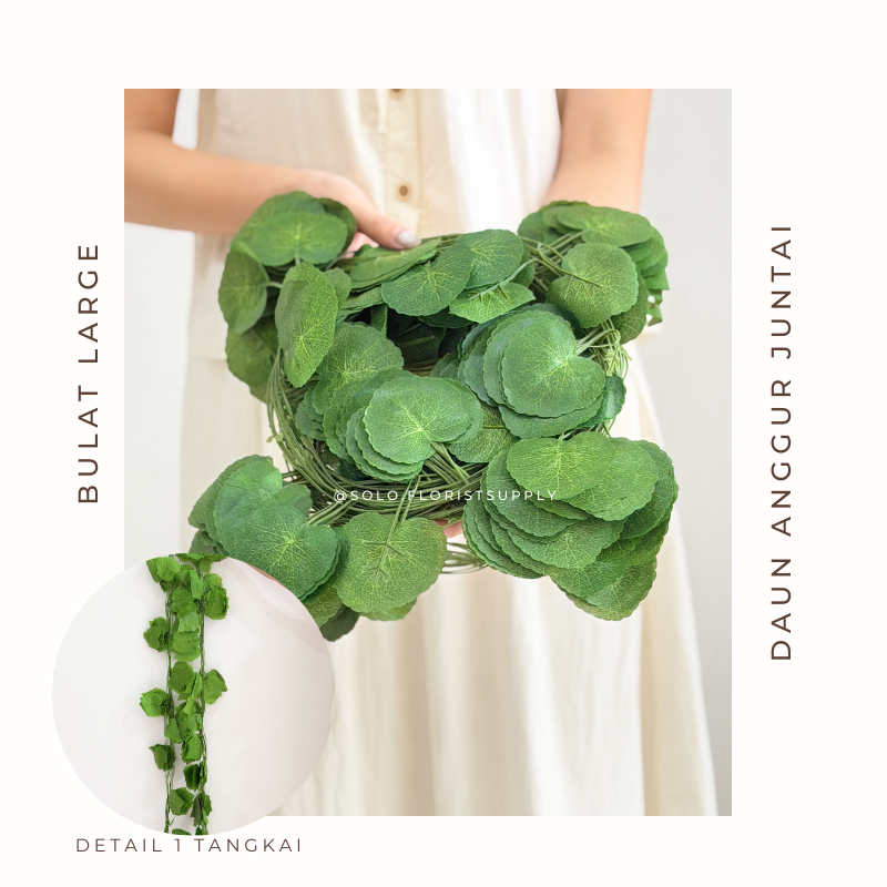 DAUN ANGGUR JUNTAI Plastik Bunga Rambat Sintesis Tanaman Hias Gantung Osear Artificial DEKORASI GROS
