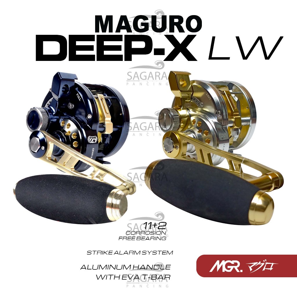 Reel Maguro Deep X LW 400 | 500 | Reel OH Level Drag | Reel Over Head Dengan Pengatur Senar