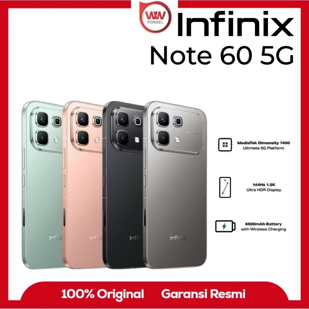 Hp Infinix Note 60 5G Ram 8GB Internal 256GB Garansi Resmi