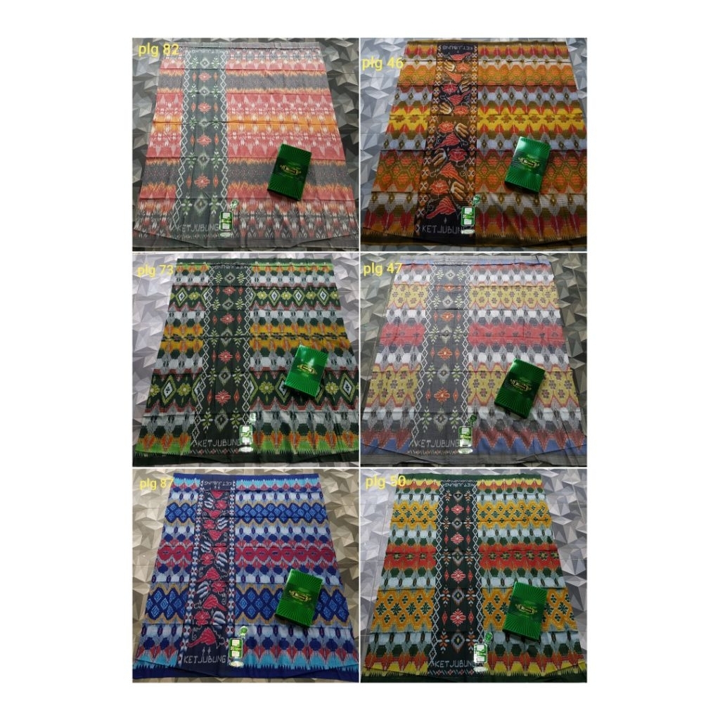 Sarung KETJUBUNG Green GOYOR Motif Pelangi 02