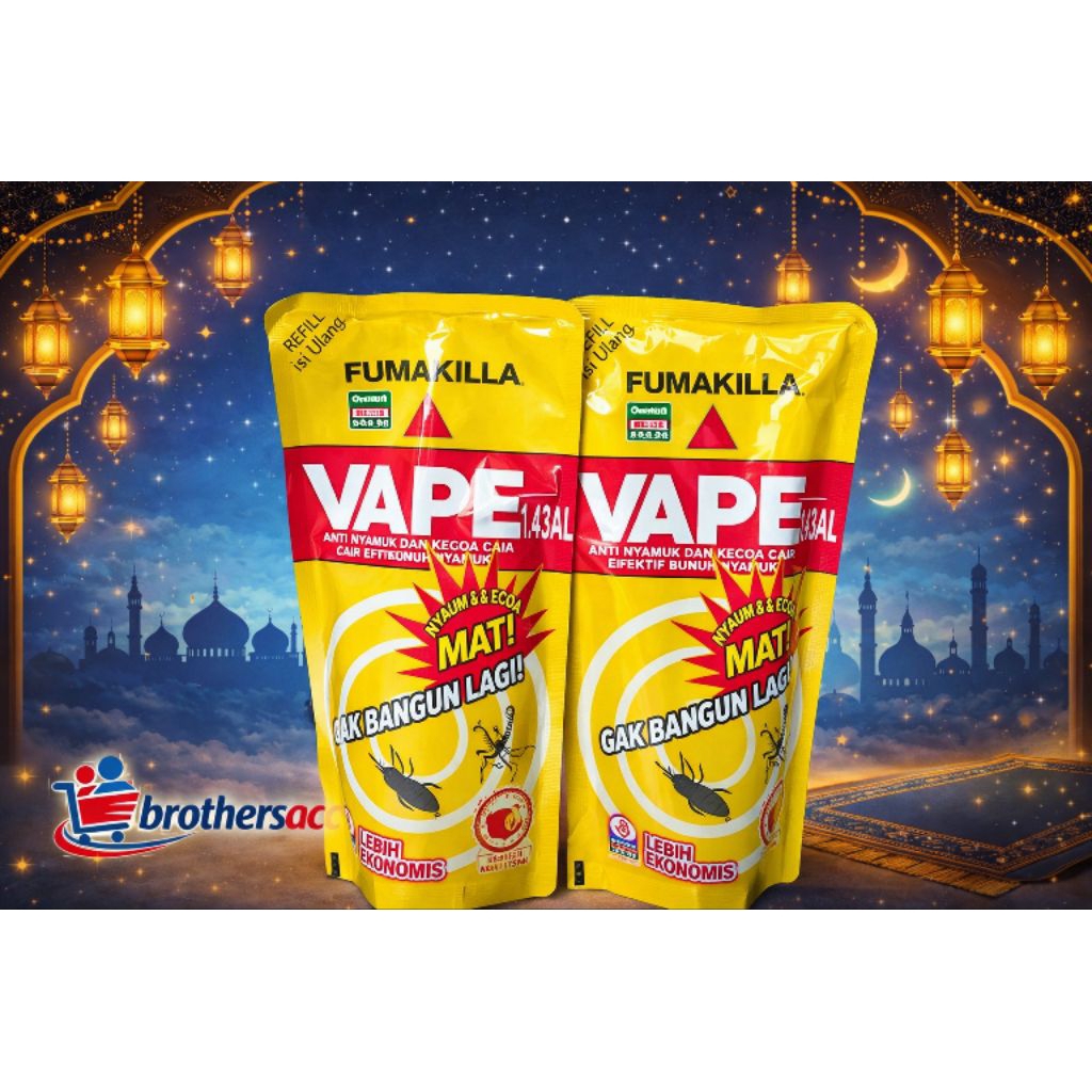 Fumakilla Vape Refill 175ml Anti Nyamuk & Kecoa Cair | Isi Ulang Vape Elektrik Tanpa Asap Lebih Ekon