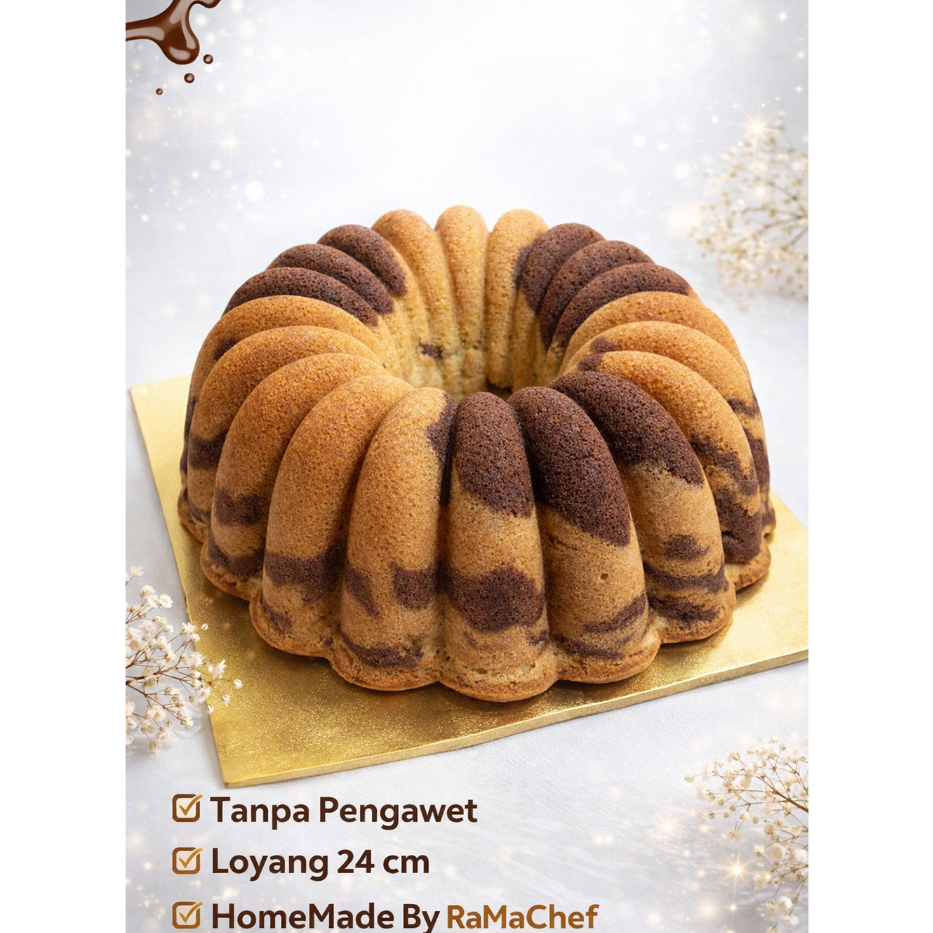 MARMER CAKE Premium Full Wisman Spesial Mix Butter Wijsman Moist Lembut dan Harum Bukan Bolu Jadul Biasa ukuran 24 cm by RaMaChef