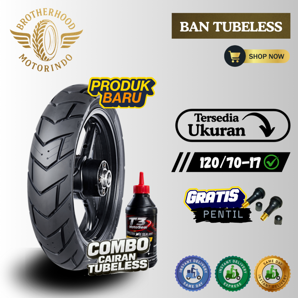 BAN FDR MAXTREME 120/70-17 TUBBELES / BAN MAXTREME TUBLES / BAN MOTOR RING 17 / BAN FDR RING 17 / Su