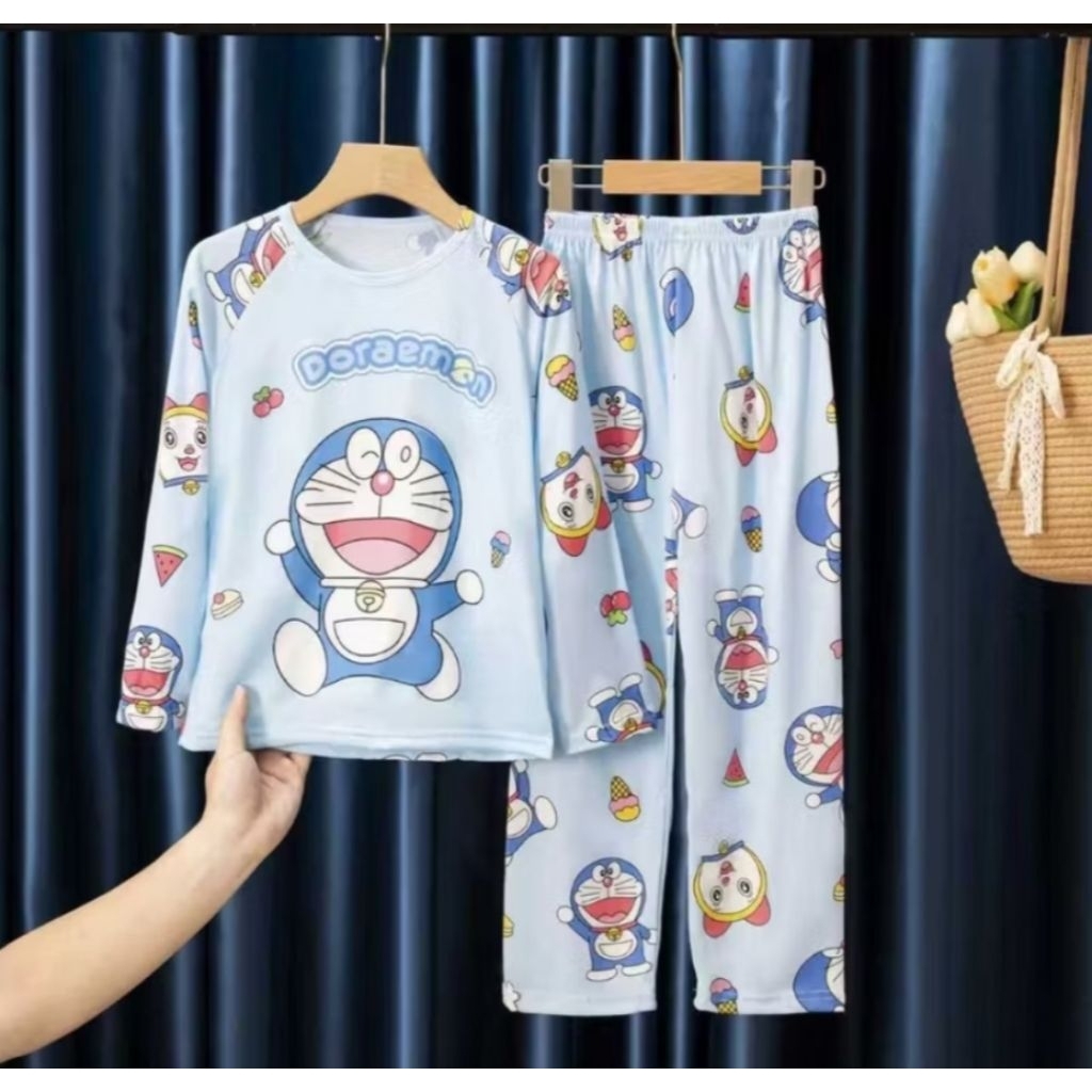 Piyama doraemon anak baju tidur doraemon anak piyama anak karakter doraemon