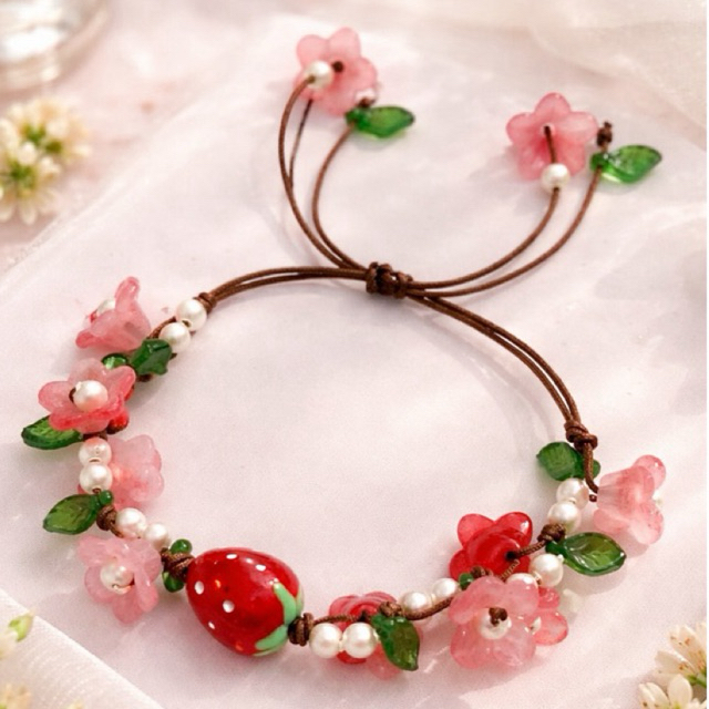 Fairy Strawberry Bracelet – Gelang Peri Stroberi Handmade