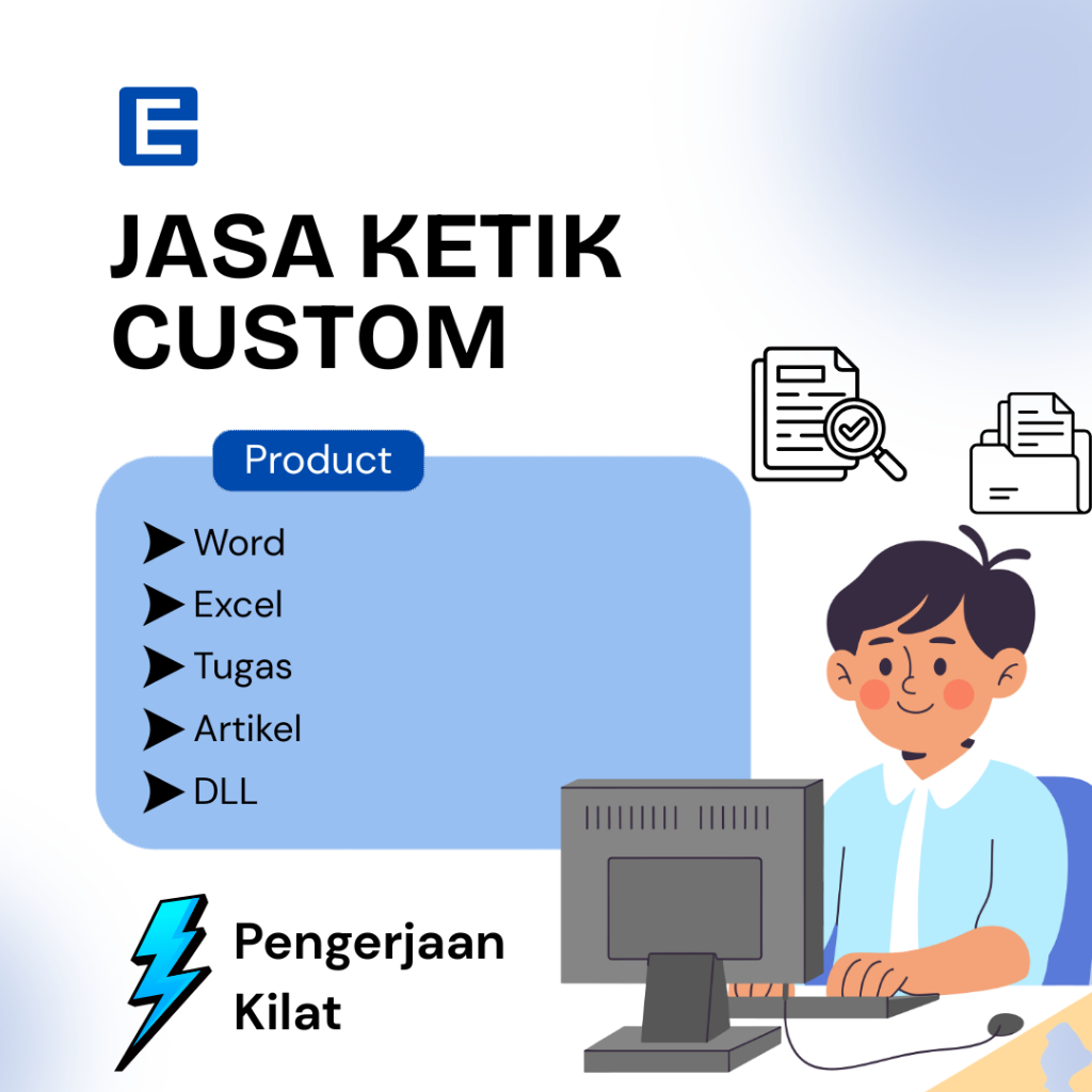 Jasa Ketik Bisa Custom, Ketik Word, Ketik Rumus, Dll (Epsilon)