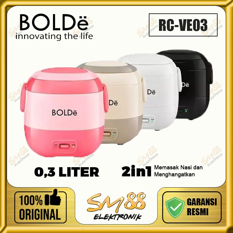 BOLDE Super Cook Mini 0,3 Liter Rice Cooker Portable Anti Lengket BPA Free MPASI