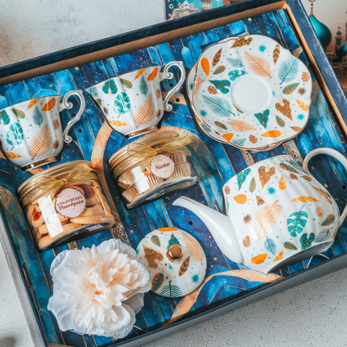 Anapaya - Willow Cangkir Teh Keramik, Teko Teh Keramik, Tea Set, Wedding Gift, Birthday Gift