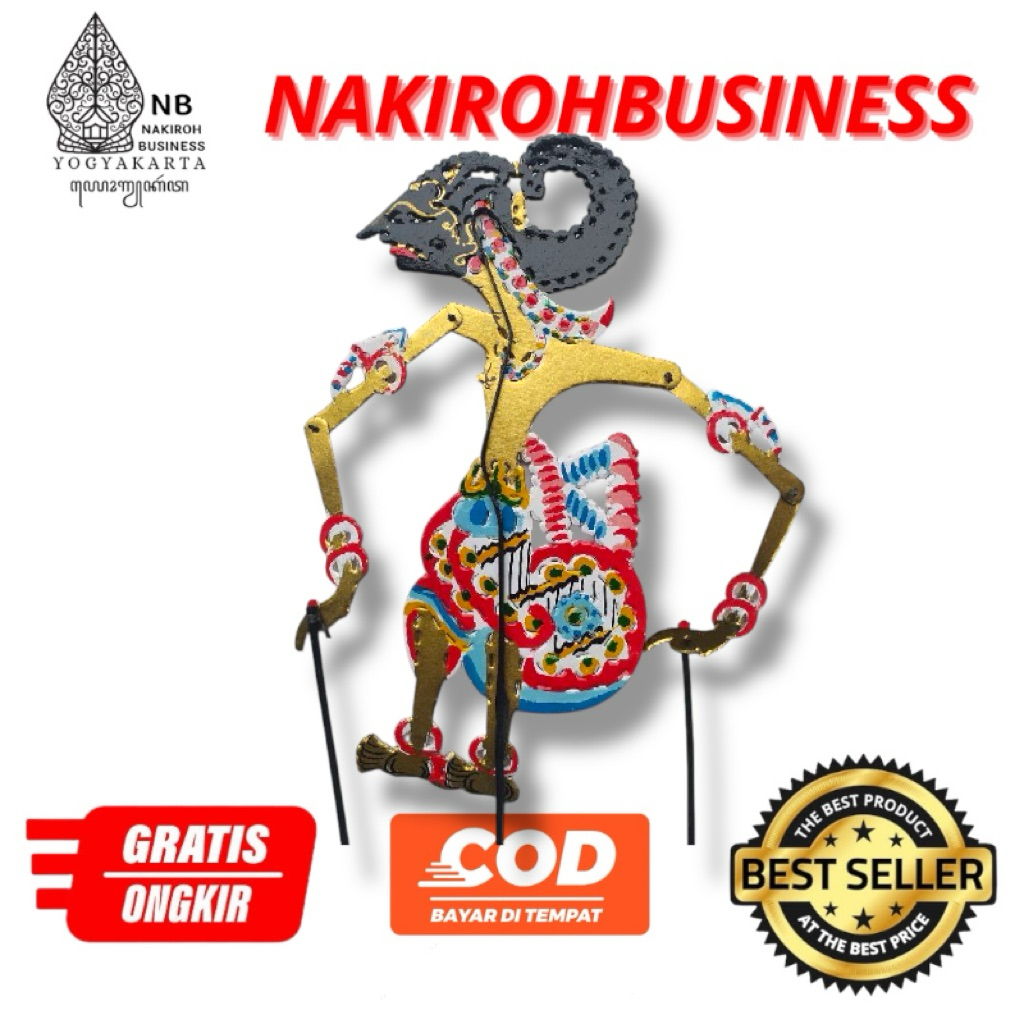 NAKIROHBUSINESS Nakula Sadewa wayang kulit kertas mainan anak hiasan dinding pajangan