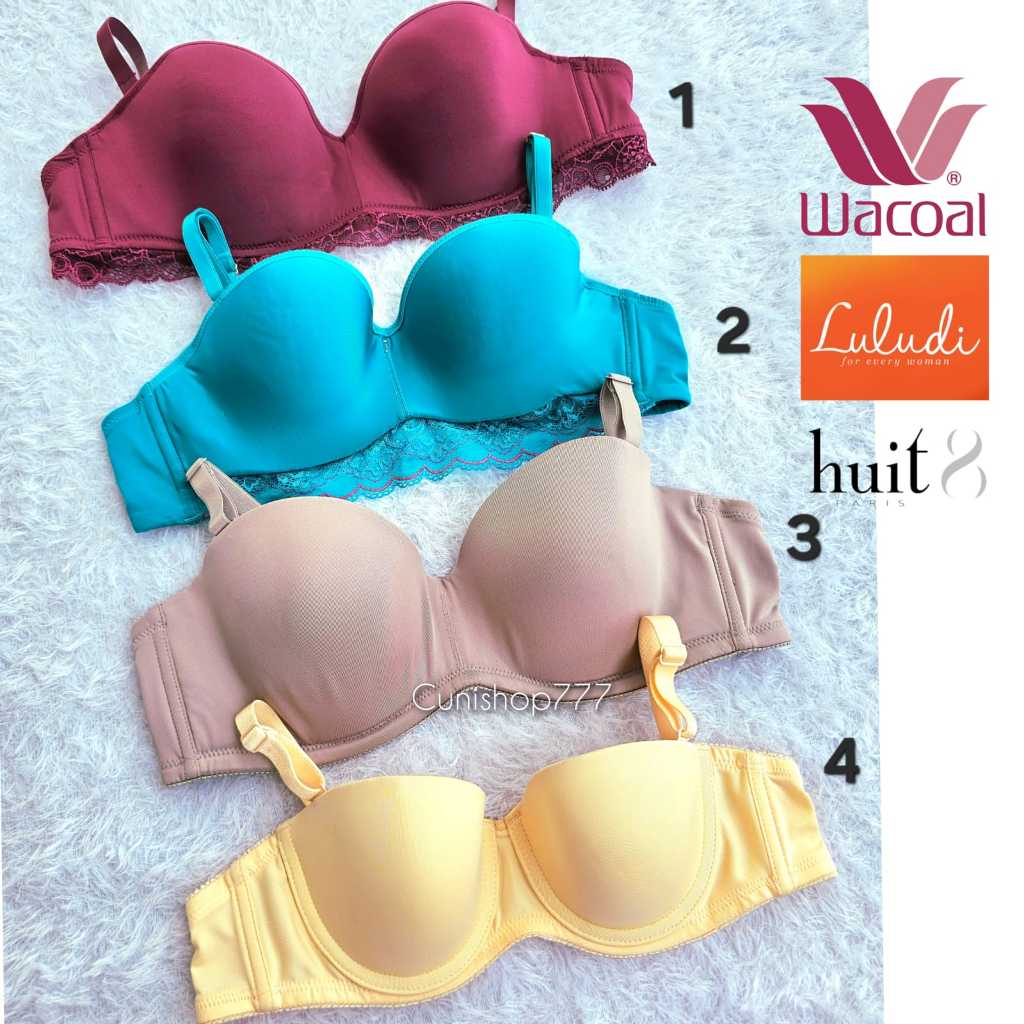 WACOAL BRA 1/2 CUP LULUDI HUIT PAKAI KAWAT 32B 32C 36A BH WANITA KEMBEN HUIT 8289 IB 4852 LB 5736 KB