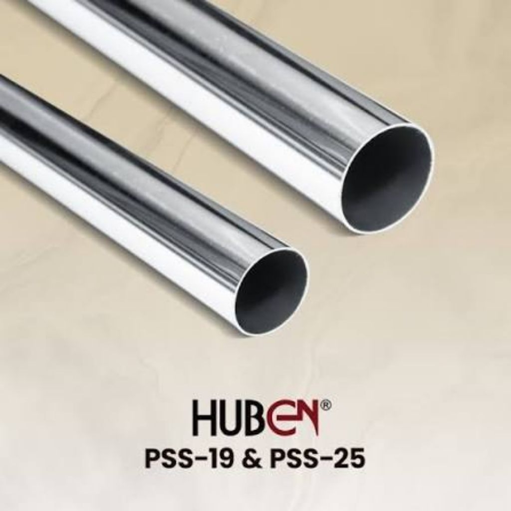 Huben Pipa Bulat Stainless Steel - Ukuran 19, 25 mm