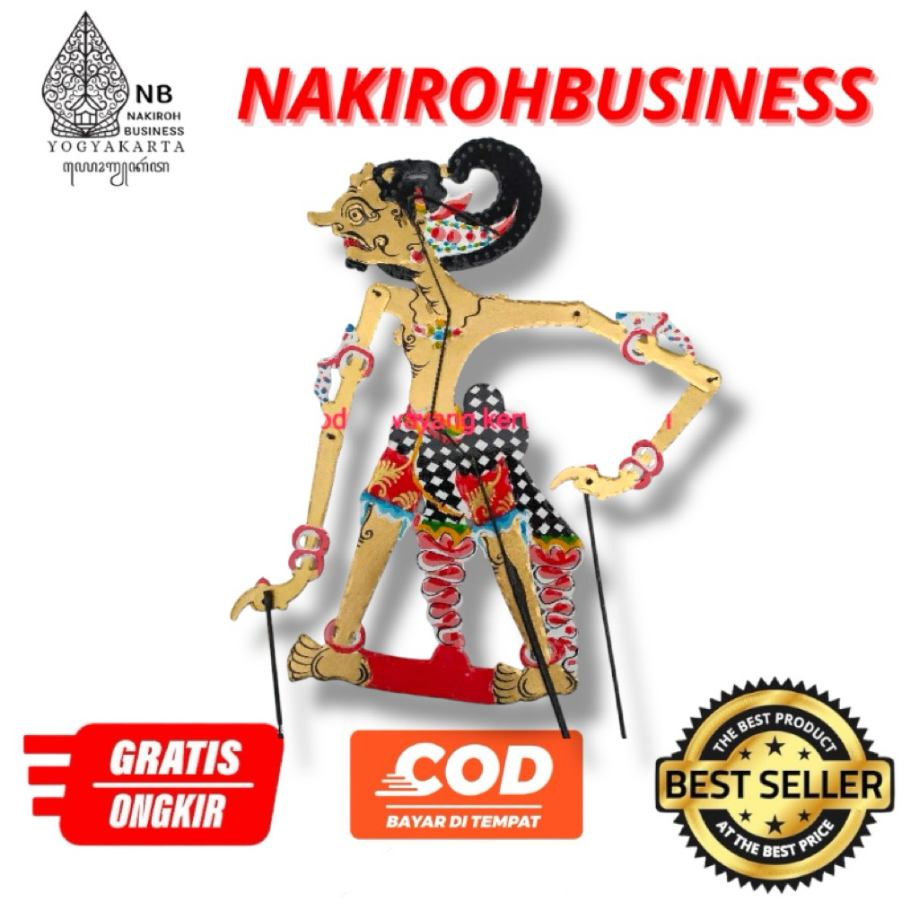 NAKIROHBUSINESS mainan anak wayang kulit kertas ANTASENA ontoseno 45 cm