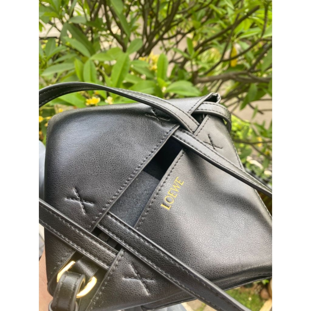 Tas Preloved Loewe Mini Puzzle Fold Tote Bag