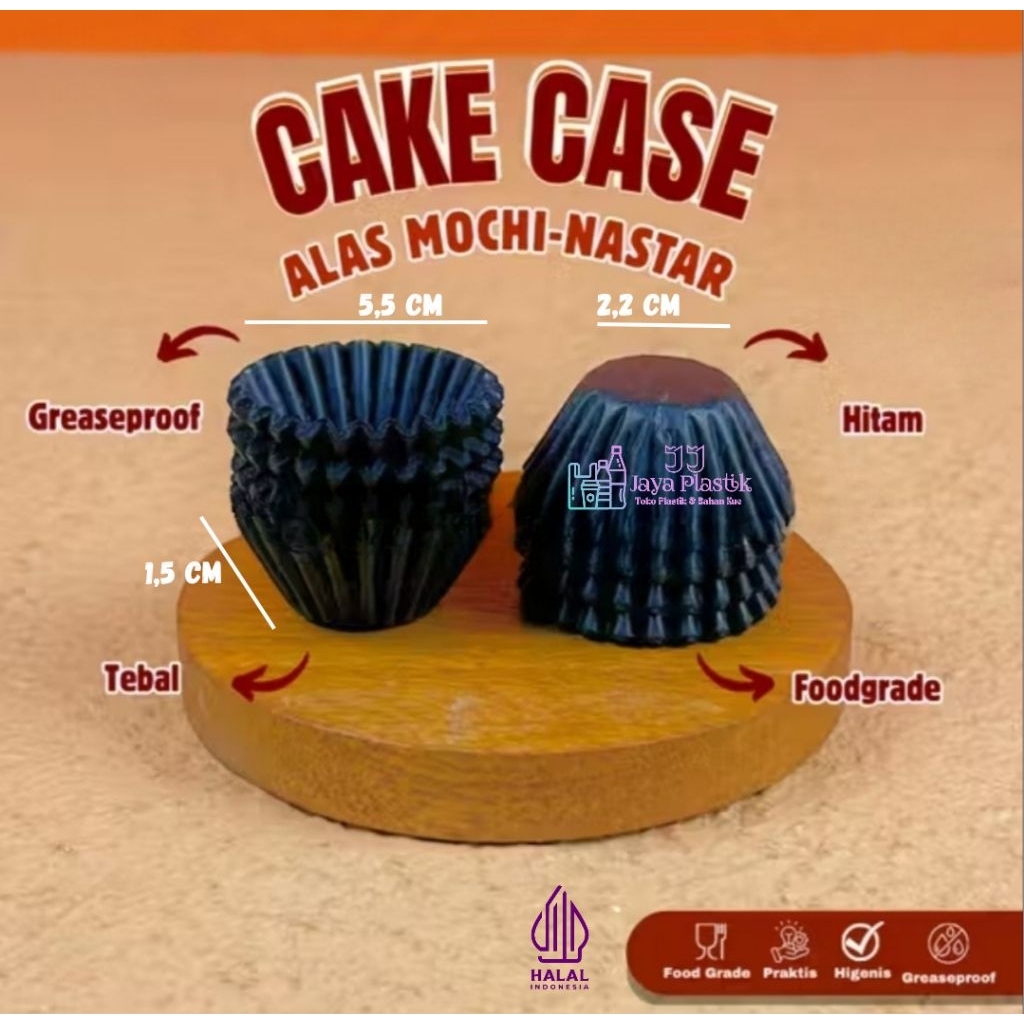 Cup Kertas Kue / Cup Case 5,5" Hitam (Repack : 250Pcs)