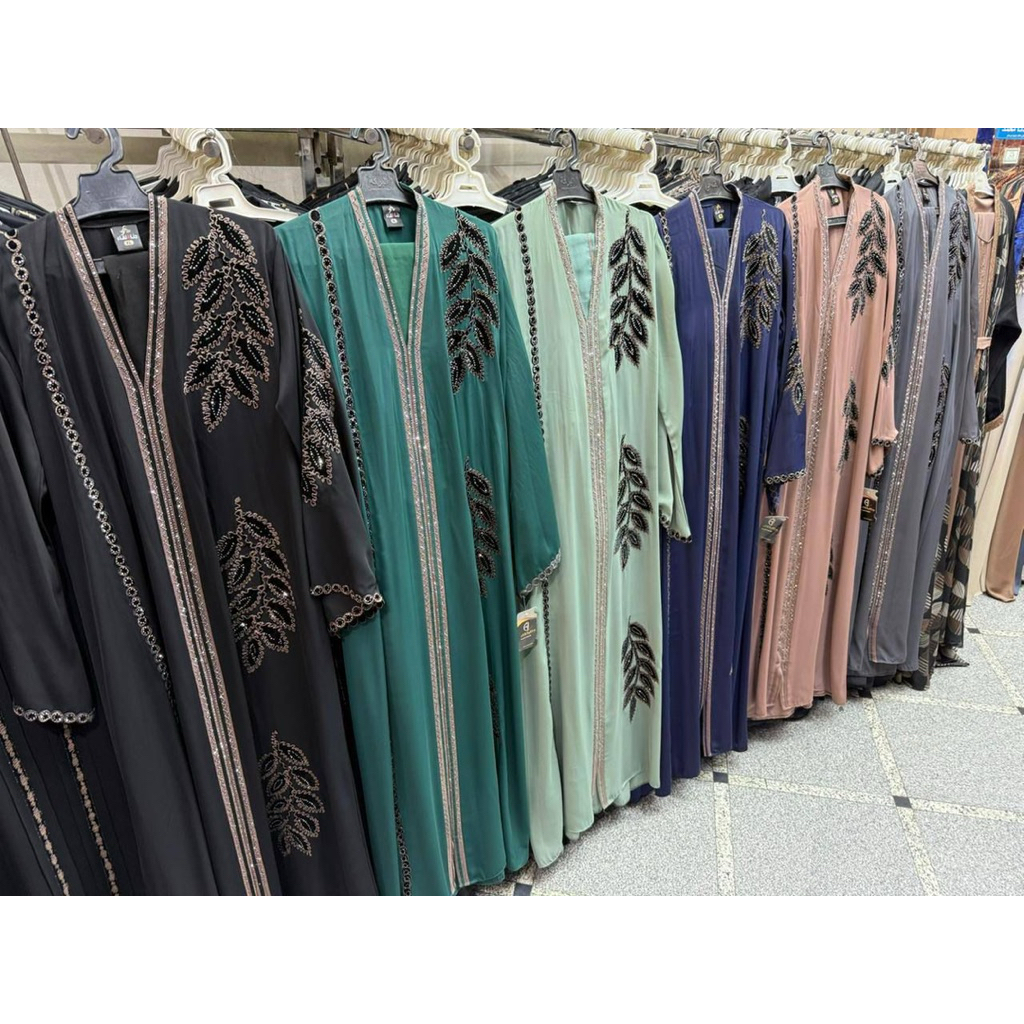 Abaya Impor Mesir Daun Bludru