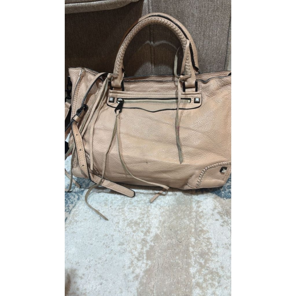 Tas Selempang / Tote Rebecca Minkoff Style - Nude Beige Pebbled Leather