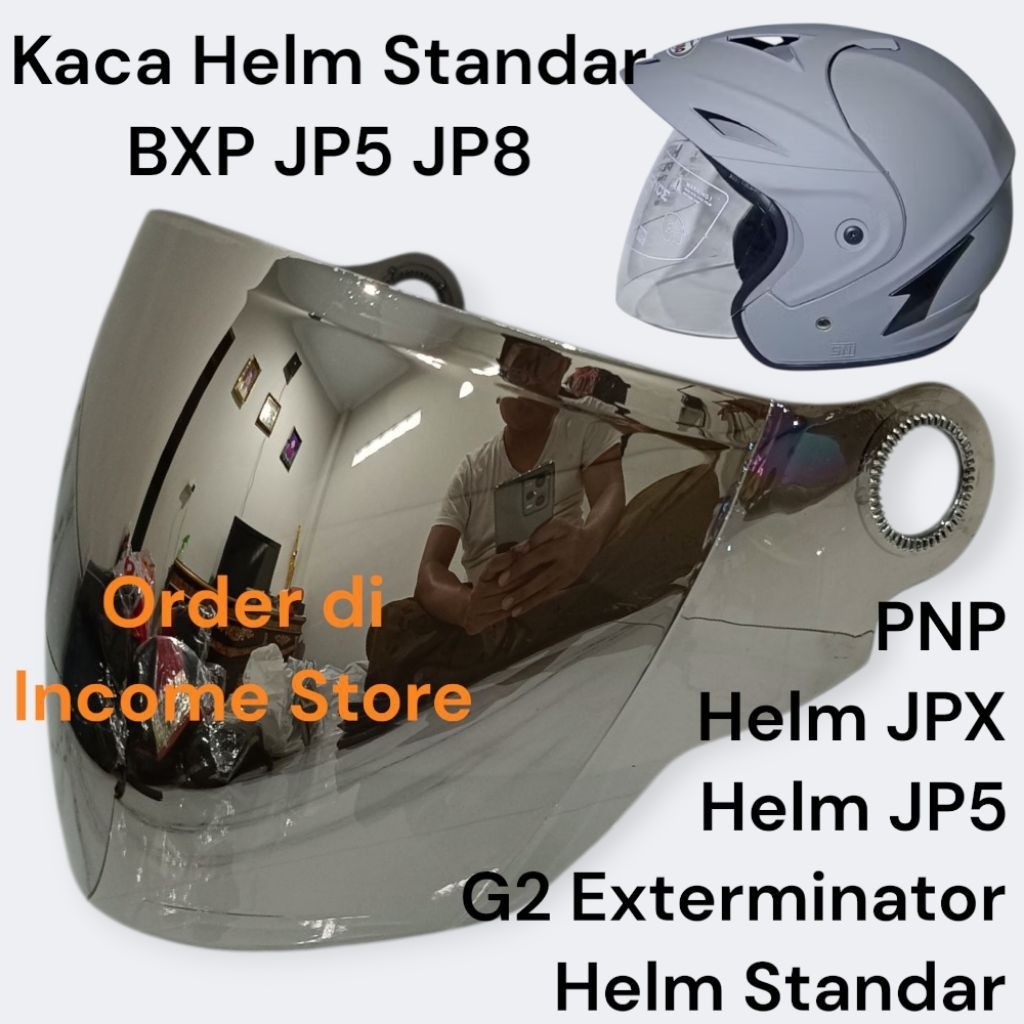 Kaca Visor Helm Standar BXP Topi JP5 JP8 Kaca Helm Takachi