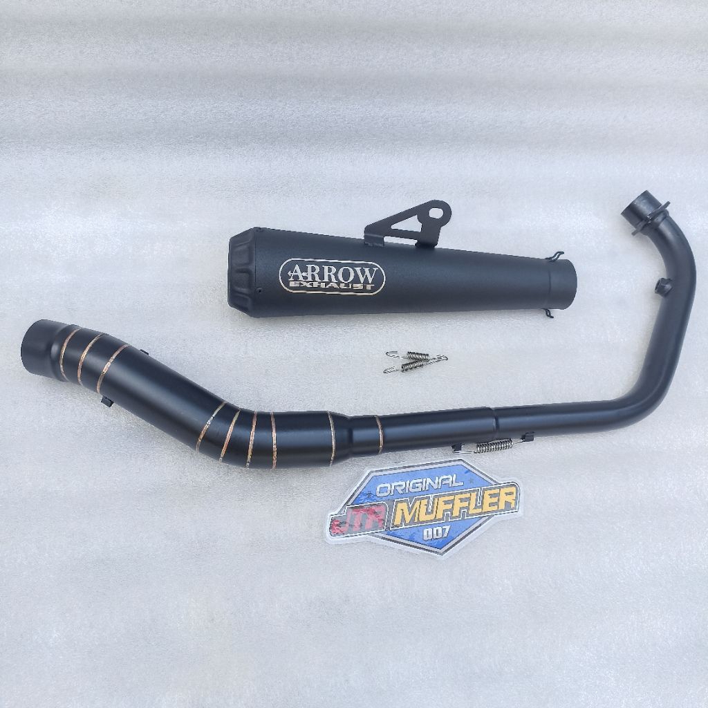 Knalpot Racing CB150X CB150R NEW CBR 150R FACELIFT ARROW black dop fullset lengkap