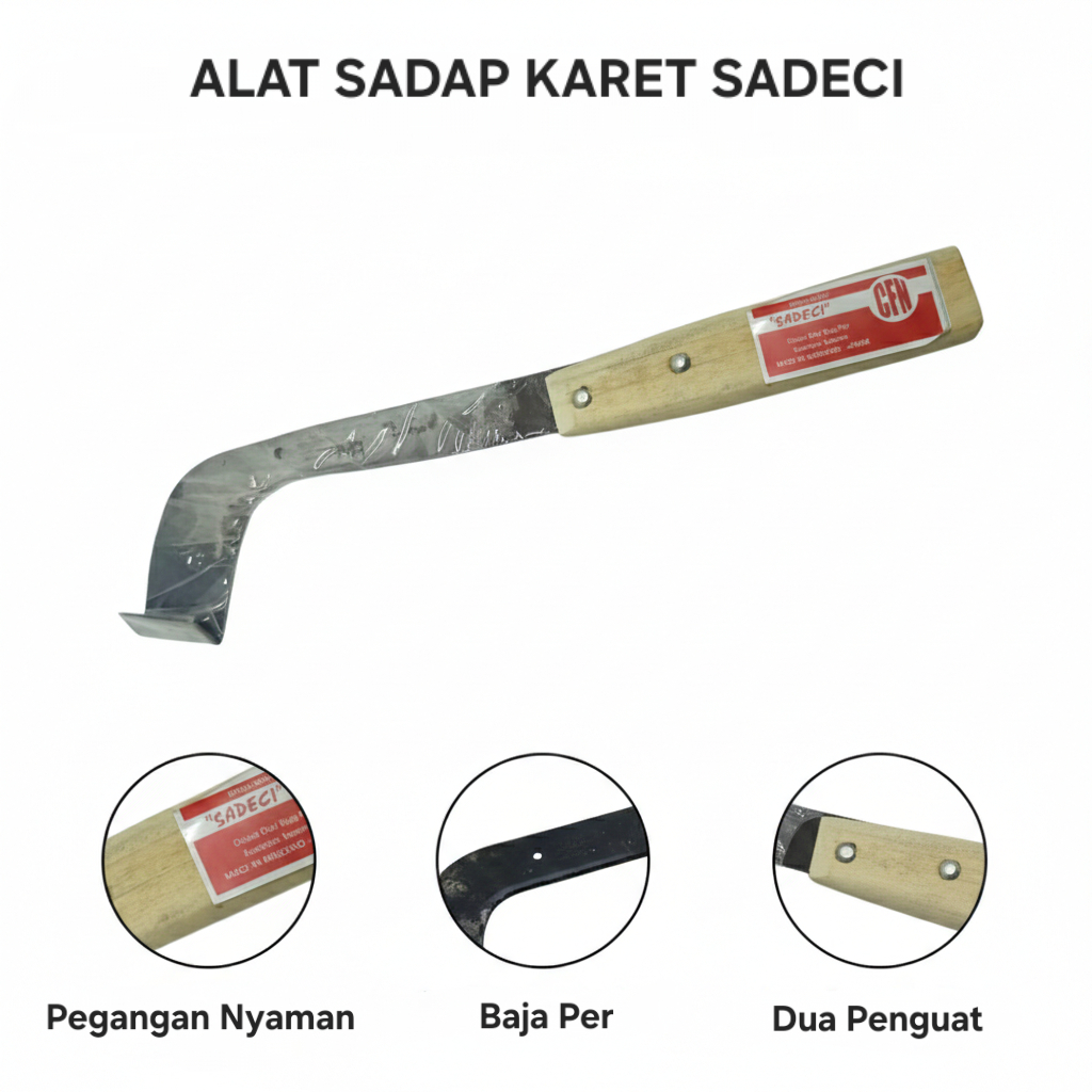 PERALATAN KEBUN PISAU SADAP KARET SADECI / ALAT KEBUN PISAU DERES / ALAT BANTU BERLADANG KARET PISAU