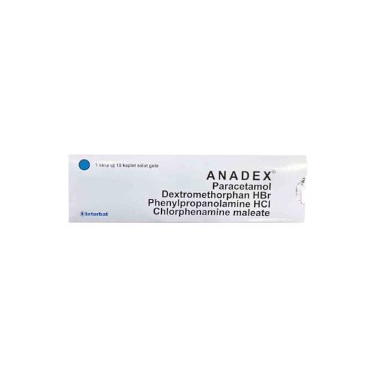 Anadex Tablet Strip Isi 10 Meredakan Flu Batuk Hidung Tersumbat Pusing Demam Meriang