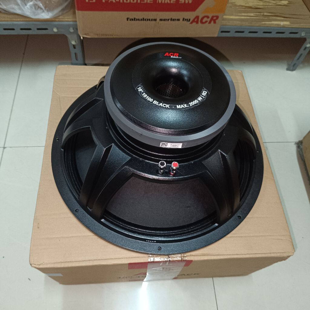 Speaker 18 inch ACR 18100 Black Power 2000 watt Original Speaker ACR 18" 18100 Black Subwoofer Origi