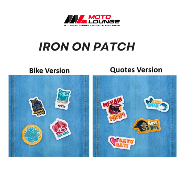Iron Patch Bordir Karakter Quotes - Honda Patch Bordir Lem Belakang