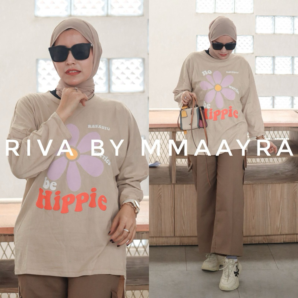 Mmaayra - ATASAN RIVA BY MMAAYRA - Atasan wanita bahan kaos lembut baju atasan muslim simpel casual
