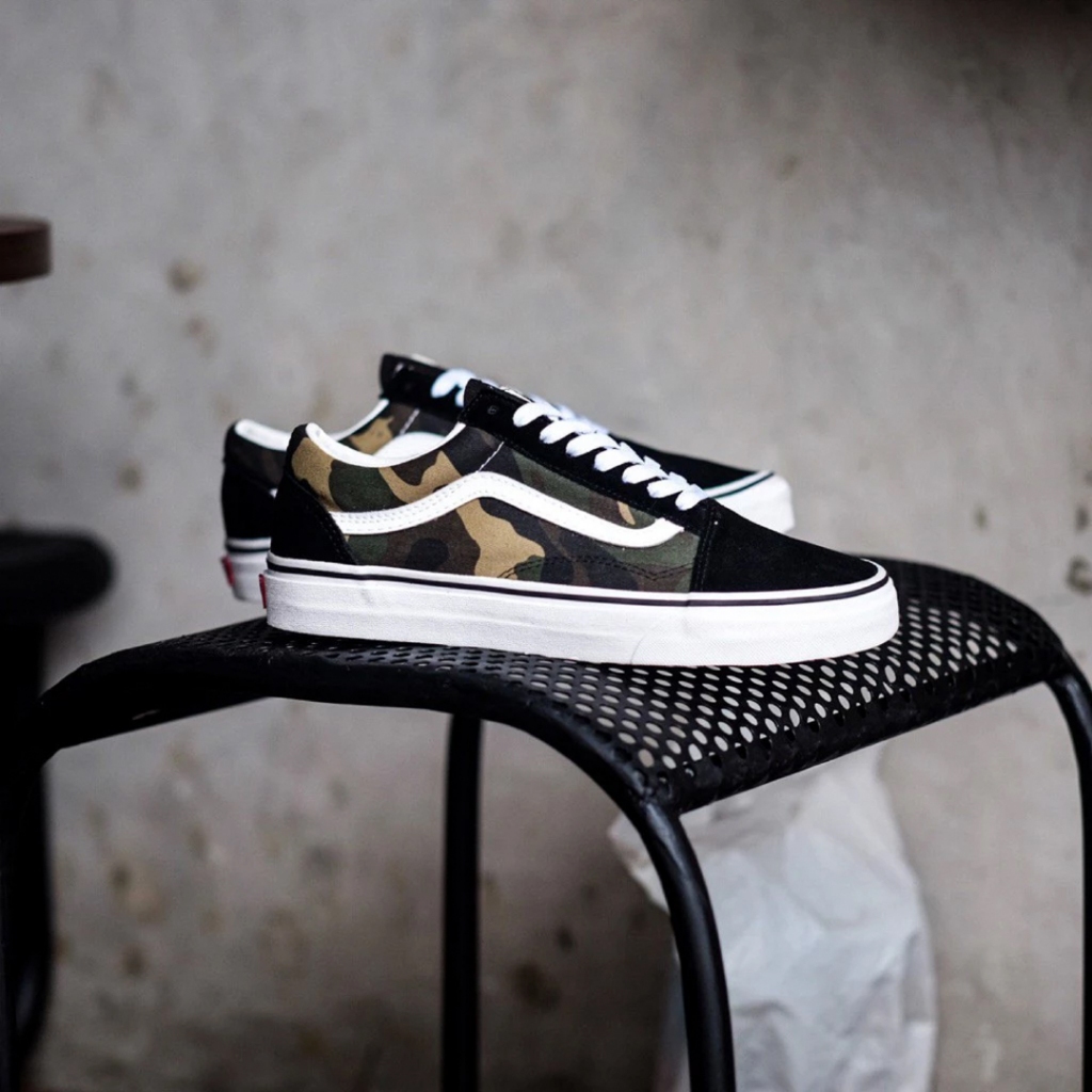 Sepatu 0ld Skx00l Woodland Camo Bnib