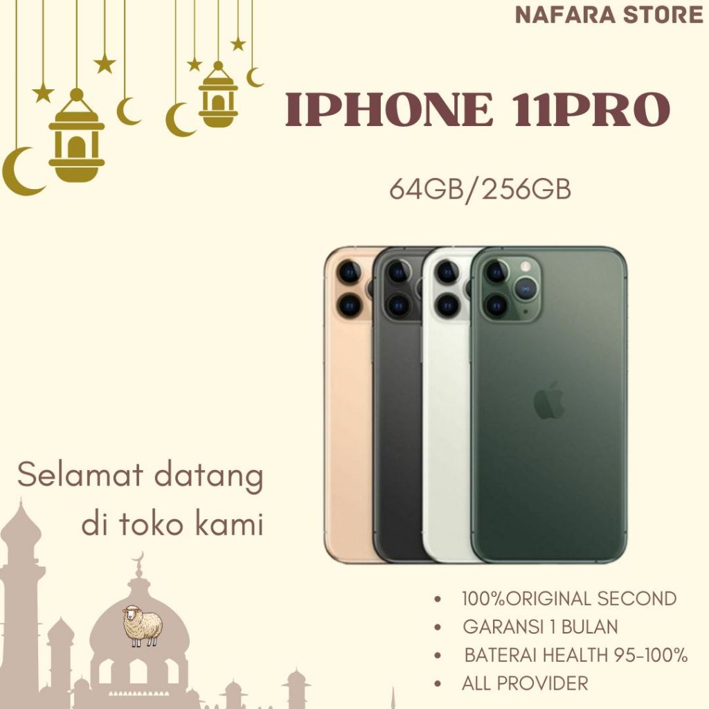 HiPhone 11PRO 256GB/64GB  IP 11  GSM LTE 4G SECOND  Original Fullset mulus LIKE NEW