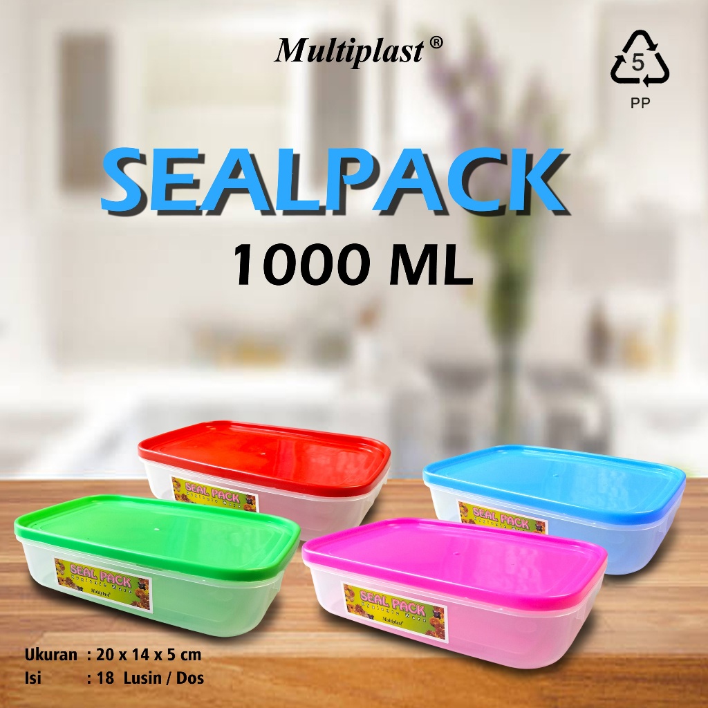 6 pcs Sealpack Plastik 1000 ml Tepak Plastik 1000 ml Multiplast
