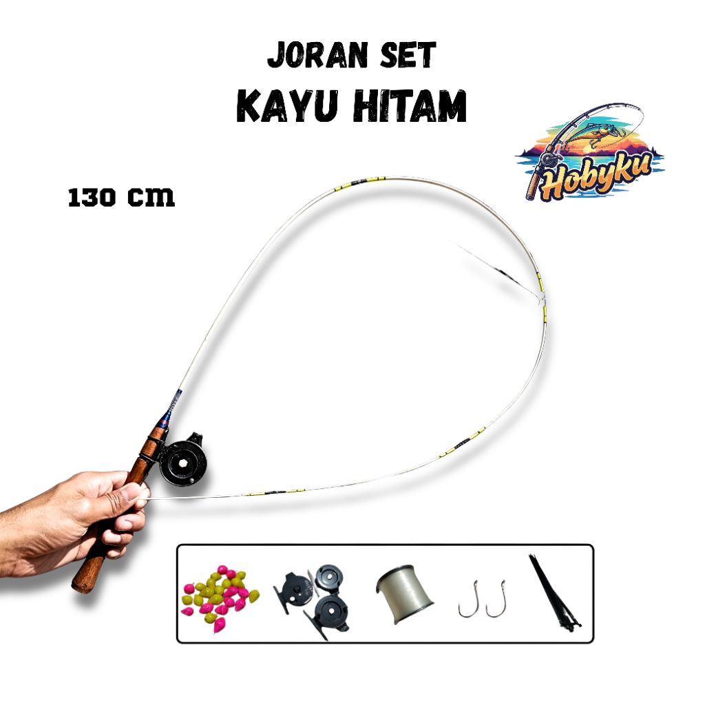 Best Seller 130CM Putih) Joran Pancing Wader Satu Set Siap Pakai Lentur Dan Kuat Pancing waderan