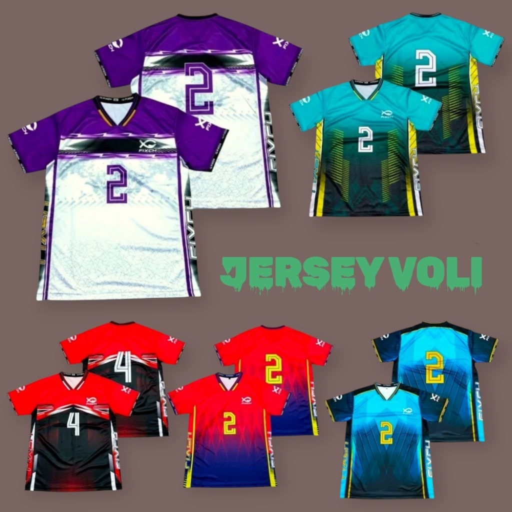 jersey voli 1 lusin full printing voli JERSEY VOLI JERSEY VOLI FULL PRINTING 1 LUSIN JERSEY VOLI LUS