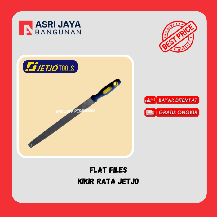 Kikir Rata Atau Flat Files Atau Kikir Gepeng merk Jetjo