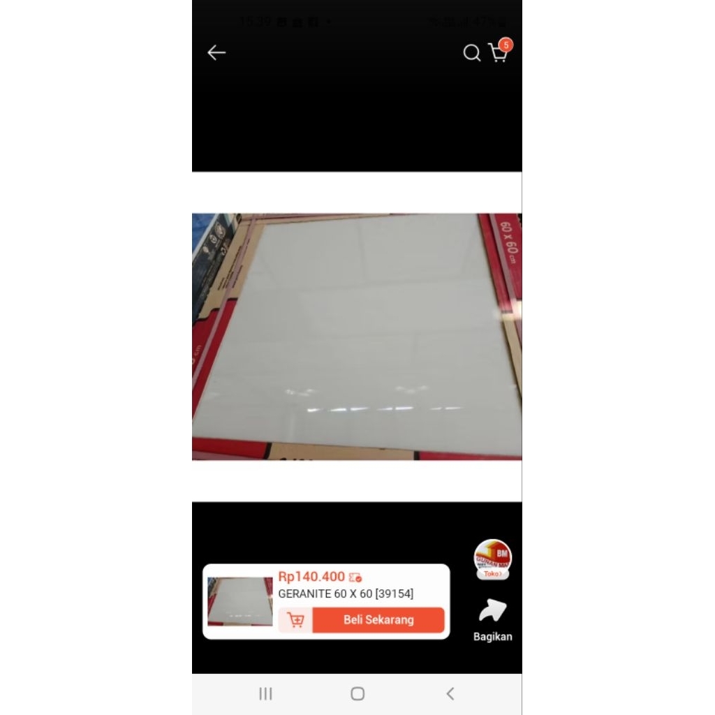 granit  cream polos 60x60 glossy