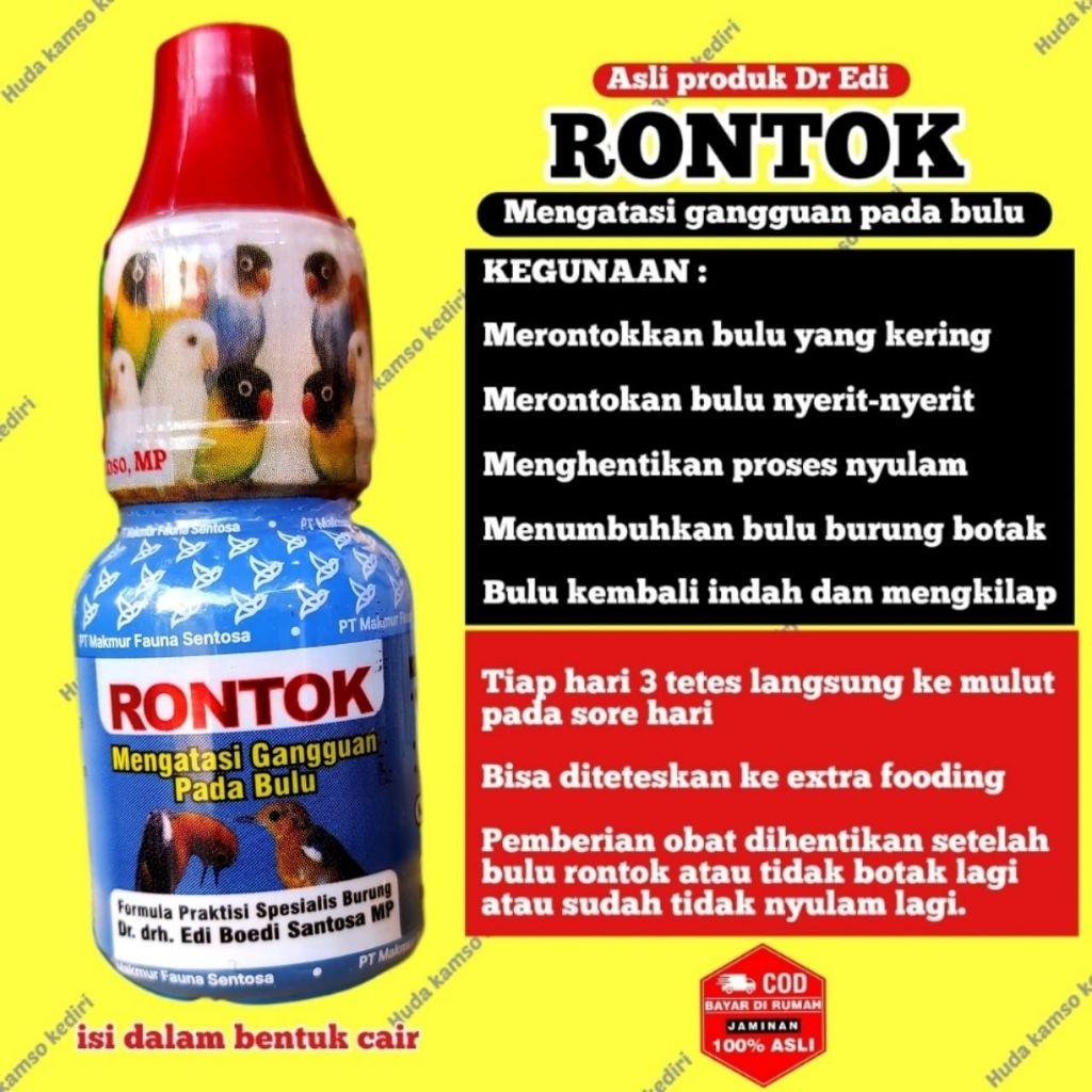 ANTI RONTOK OBAT PERONTOK BULU BURUNG MABUNG