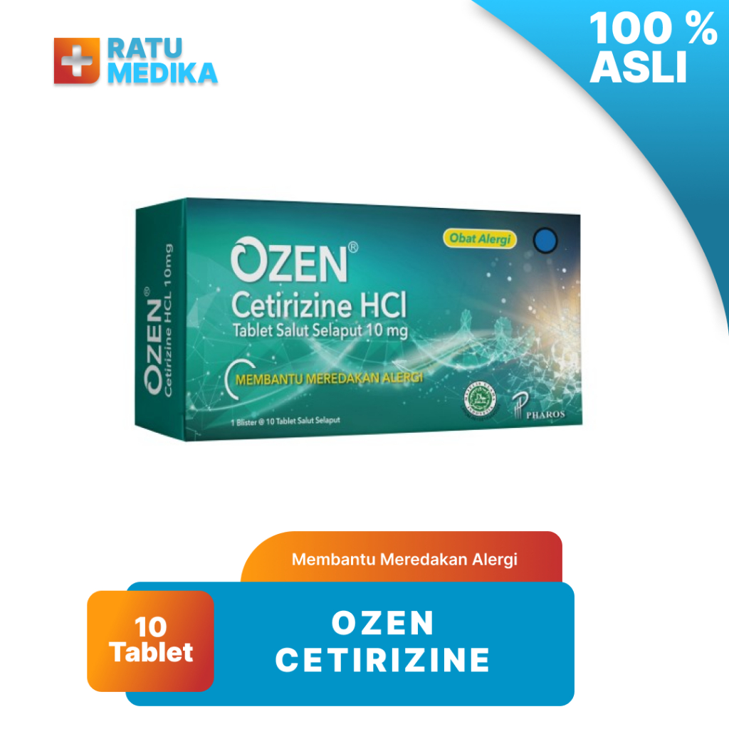 Ozen Cetirizine 10 Tablet - Membantu Meredakan Alergi