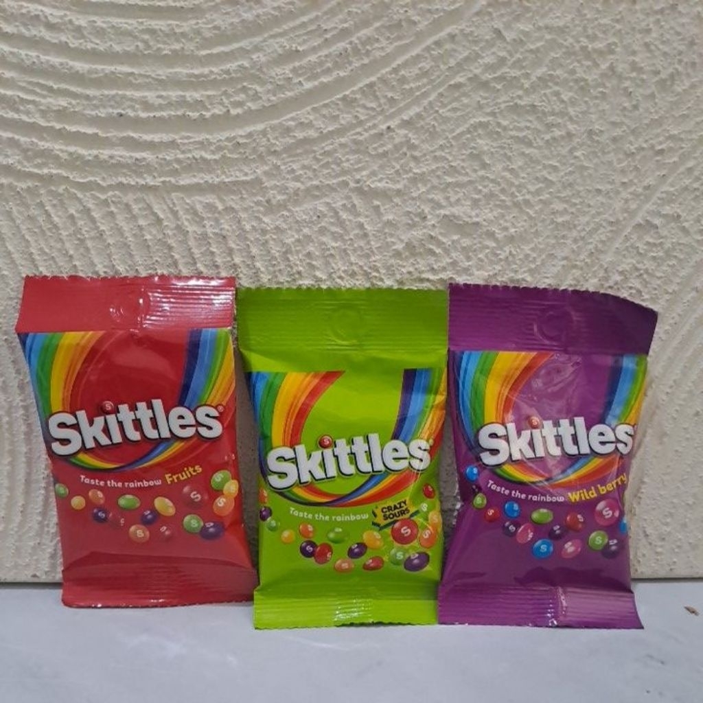 SKITTLES ORIGINAL / SKITTLES WILD BERRY / SKITTLES CRAZY SOUR  FUN SIZE SATUAN